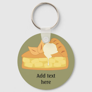 Customize this Apple Pie Slice graphic Keychain