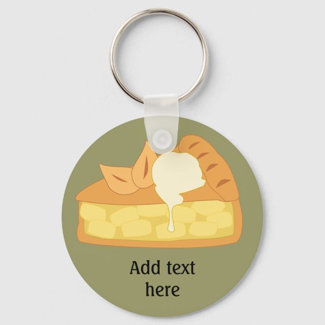Customize this Apple Pie Slice graphic Keychain (Front)