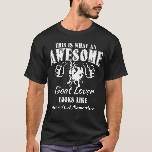 CUSTOMIZE THIS Awesome Goat Lover Pygmy Goat T-Shirt (Front)