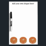 Customize this Bagel graphic Dry Erase Board<br><div class="desc">Add a slogan or name to create a personalized gift with a bagel theme. Image shows a bread ring filled with lettuce,  meat and tomato.</div>