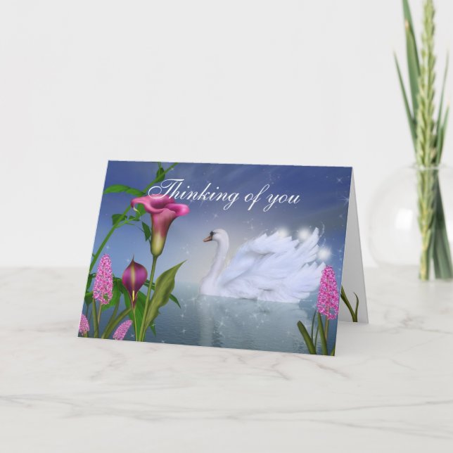 Customize this Beautiful Swan Greeting Card (Front)