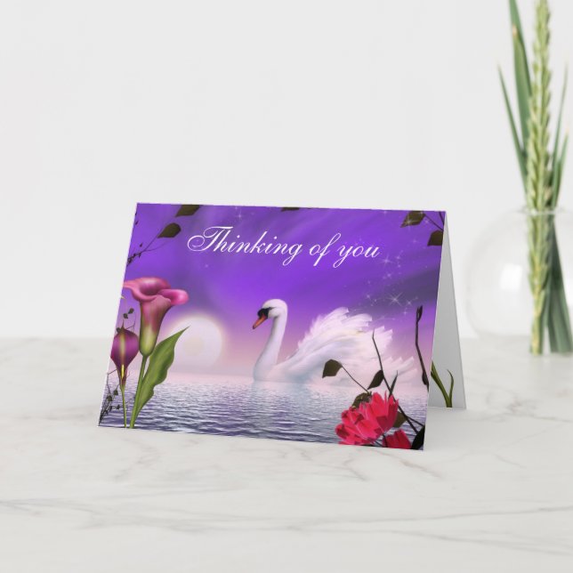 Customize this Beautiful Swan Greeting Card (Front)