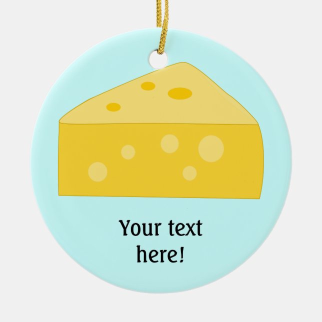 Customize this Big Cheese graphic Ceramic Ornament (Front)