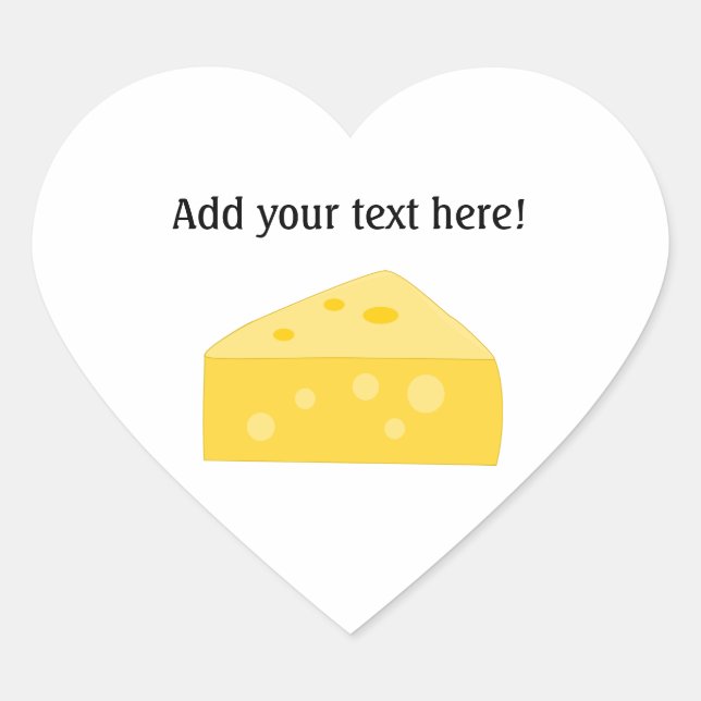Customize this Big Cheese graphic Heart Sticker (Front)