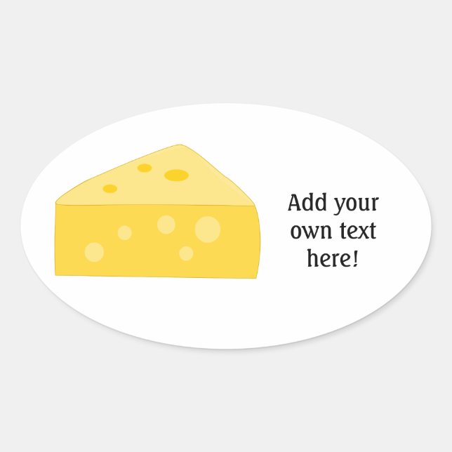Customize this Big Cheese graphic Oval Sticker (Front)