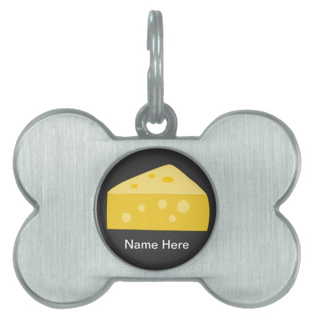 Customize this Big Cheese graphic Pet Name Tag (Front)