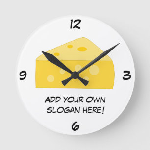 Customize this Big Cheese graphic Round Clock