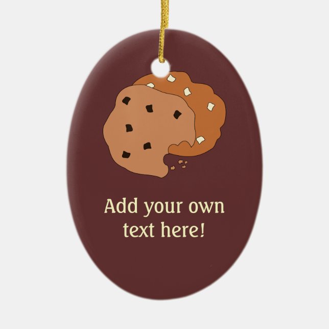 Customize this Cookies graphic Ceramic Ornament (Front)