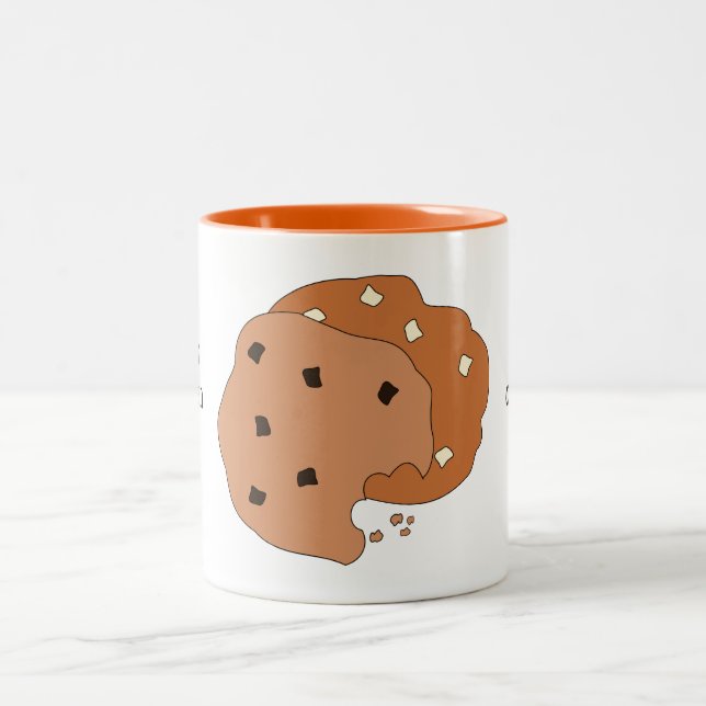 Customize this Cookies graphic Two-Tone Coffee Mug (Center)