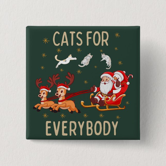 Customize This Design: Cats for Everybody 2 Inch Square Button (Front)