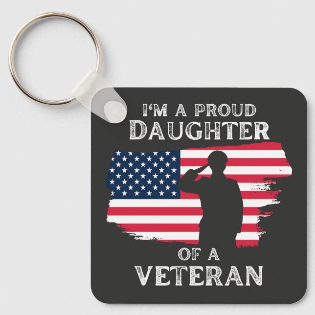 Customize This Design: I'm A Proud Daughter Keychain (Front)