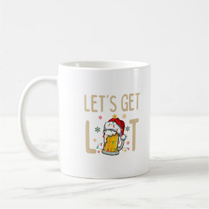 Customize This Design: Let's Get Lit Santa Hat Coffee Mug