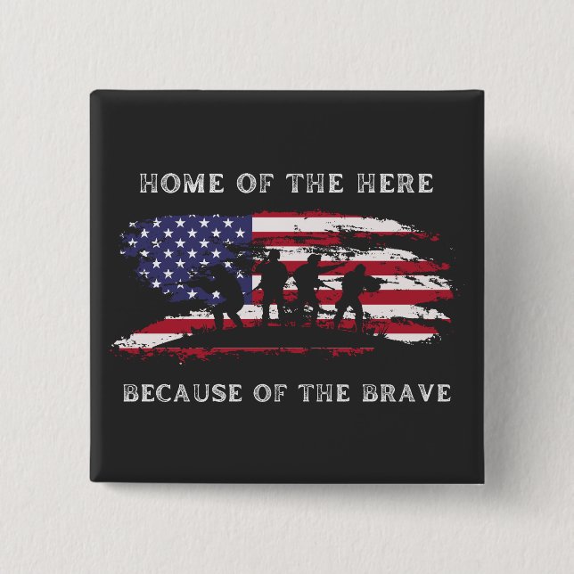 Customize This Design: Veterans Day 2 Inch Square Button (Front)