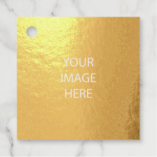 Customize this Gold Foil Favour Tags