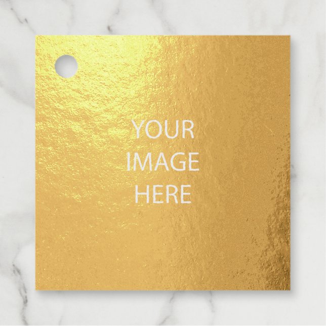 Customize this Gold Foil Favour Tags (Front)