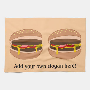 Customize this Hamburger graphic Kitchen Towel