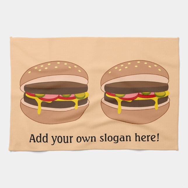 Customize this Hamburger graphic Kitchen Towel (Horizontal)