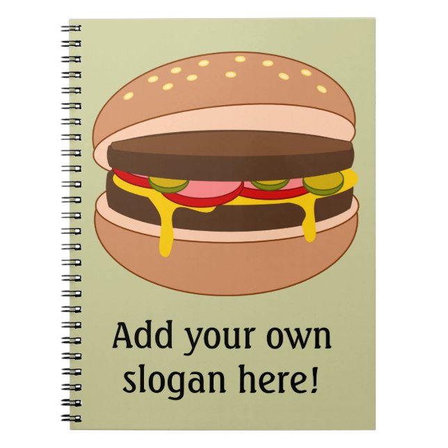 Customize this Hamburger graphic Notebook (Front)