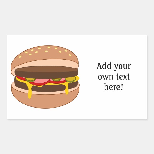 Customize this Hamburger graphic Sticker (Front)
