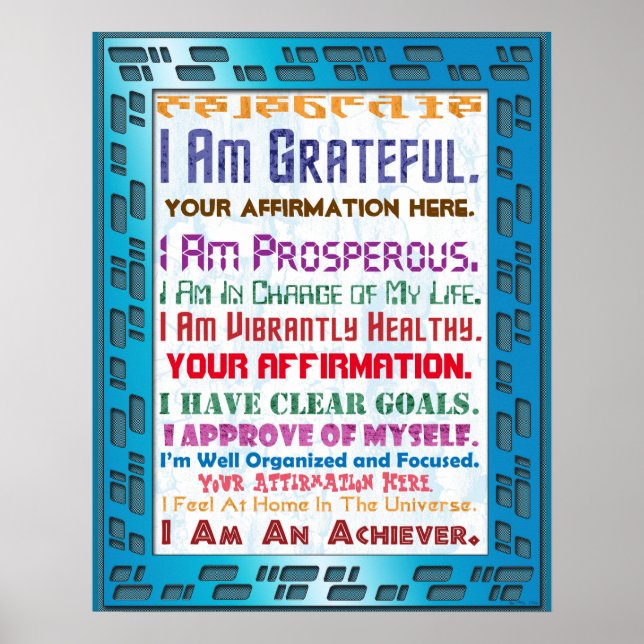 Customize this Hi-Tech Affirmation Poster (Front)