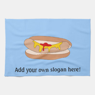 Customize this Hot Dog graphic Kitchen Towel