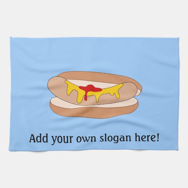 Customize this Hot Dog graphic Kitchen Towel (Horizontal)