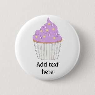Customize this Lilac Cupcake graphic 2 Inch Round Button