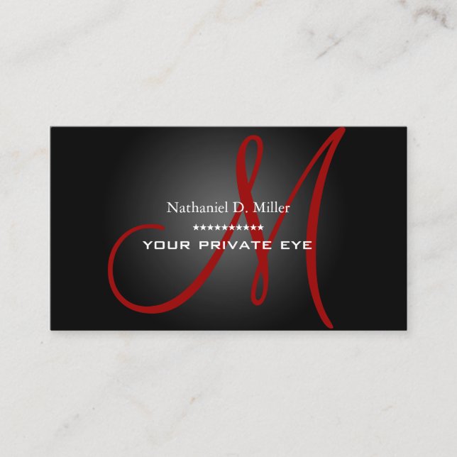Customize this monogram business card (Front)