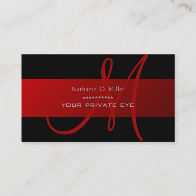 Customize this monogram business card (Front)