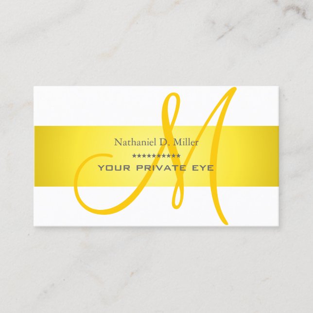 Customize this monogram business card (Front)