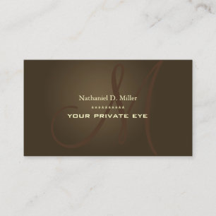 Customize this monogram business card