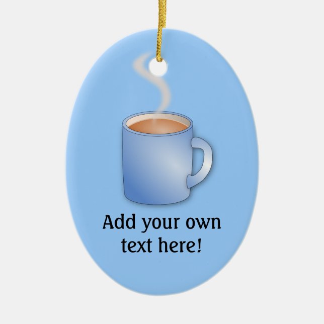 Customize this Mug of Coffee graphic Ceramic Ornament (Front)