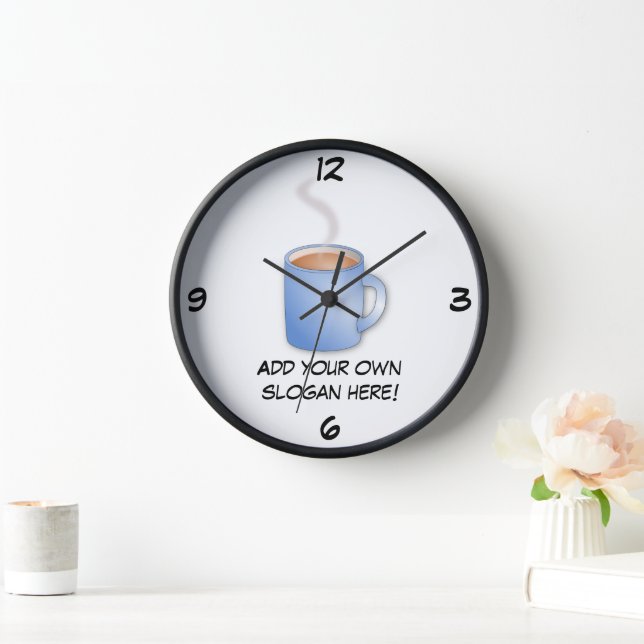 Customize this Mug of Coffee graphic Clock (Home)