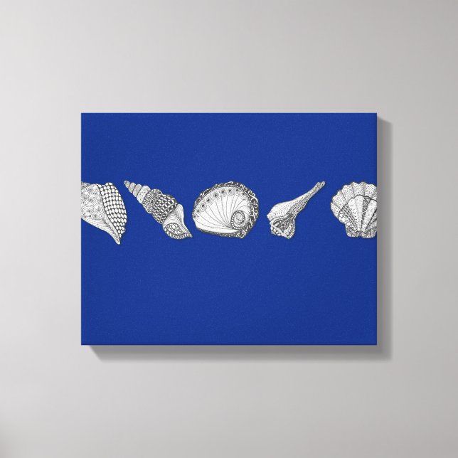 Customize This Original Seashell Art Canvas Print (Front)