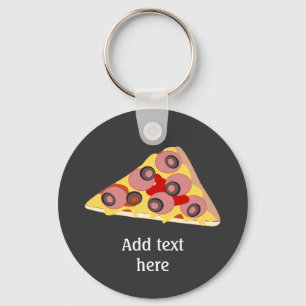 Customize this Pizza Slice graphic Keychain