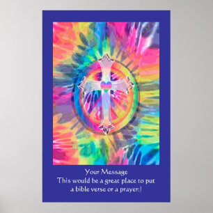Customize this Poster - Tye Dye Cross