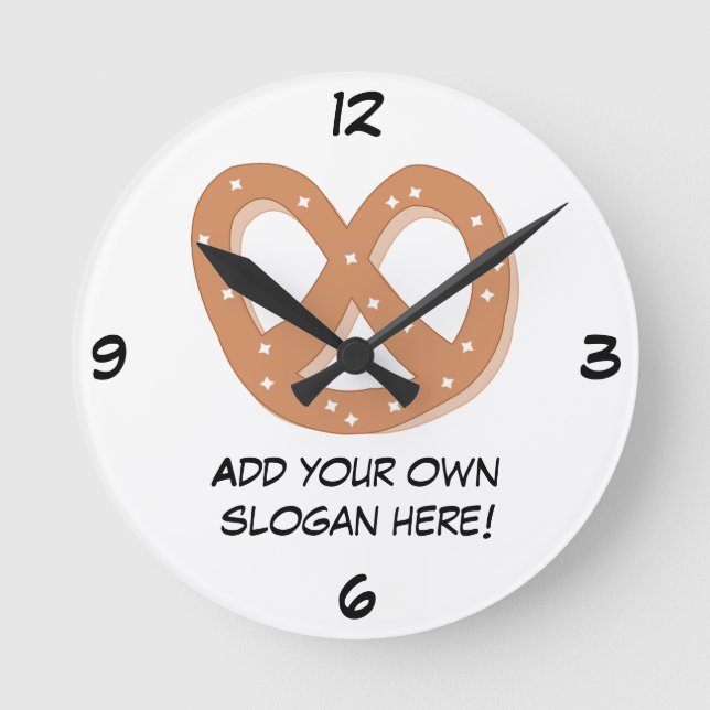Customize this Pretzel Knot graphic Round Clock (Front)