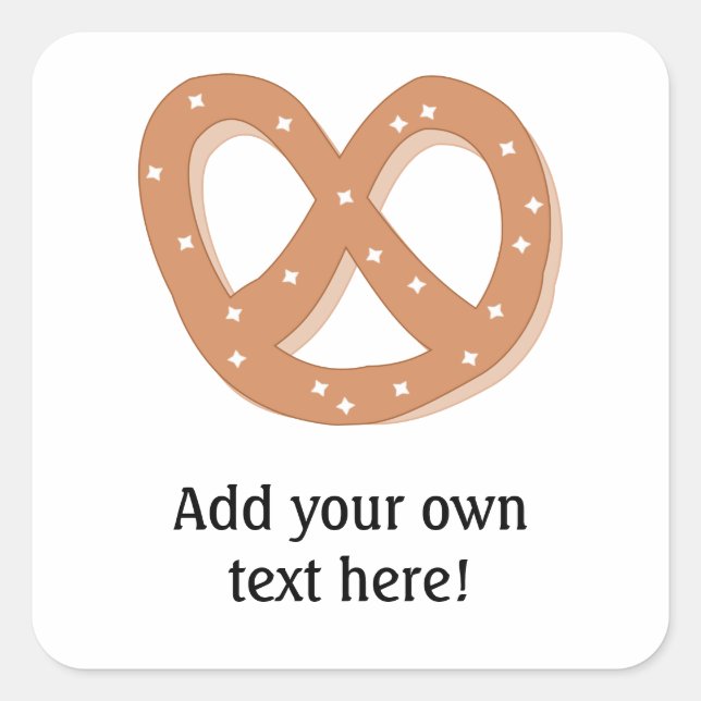 Customize this Pretzel Knot graphic Square Sticker (Front)