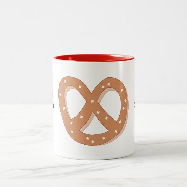 Customize this Pretzel Knot graphic Two-Tone Coffee Mug (Center)