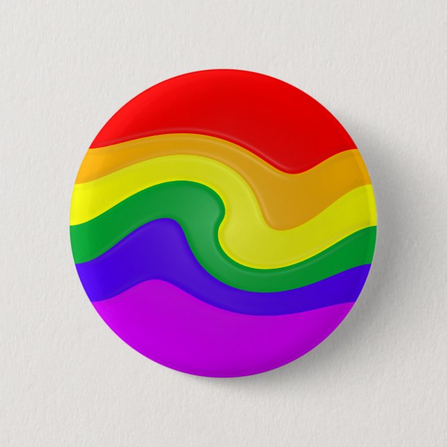 Customize This Rainbow Swirl 2 Inch Round Button (Front)