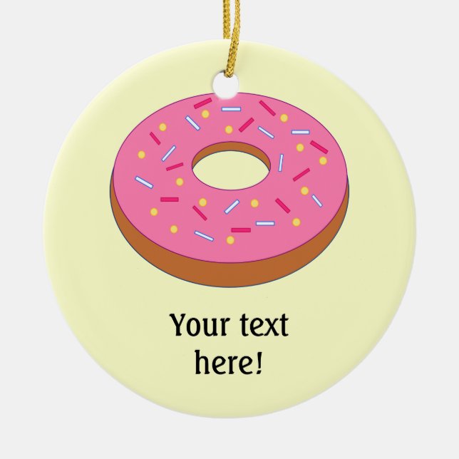 Customize this Ring Doughnut Graphic Ceramic Ornament (Front)