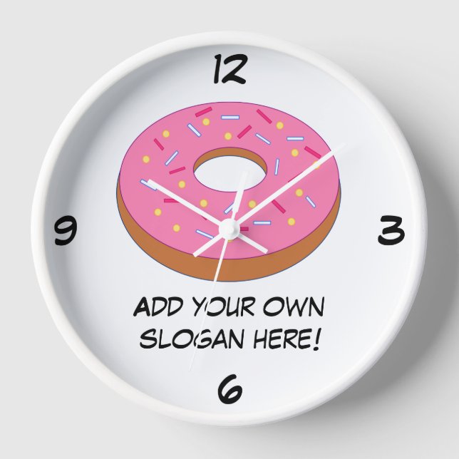 Customize this Ring Doughnut Graphic Clock (Front)