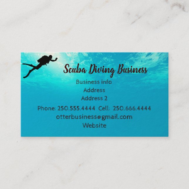 Customize this Scuba Diving Business Card (Front)