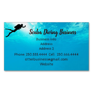 Customize this Scuba Diving Business Magnetic Business Card