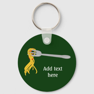 Customize this Spaghetti Pasta graphic Keychain