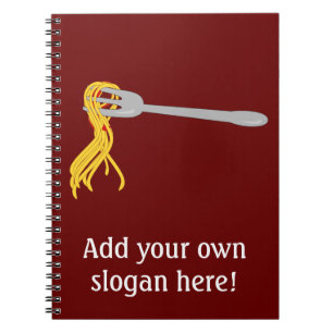 Customize this Spaghetti Pasta graphic Notebook