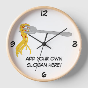 Customize this Spaghetti Pasta graphic Wall Clock
