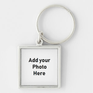 Customize this Square Photo Keychain