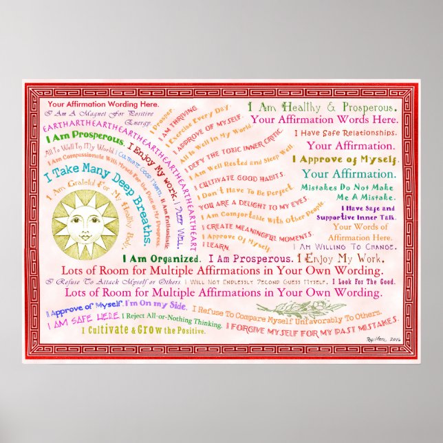 Customize this Sunrise Affirmation Poster (Front)
