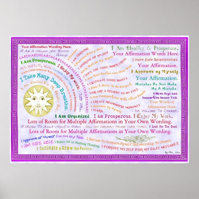 Customize this Sunrise Affirmation Poster (Front)